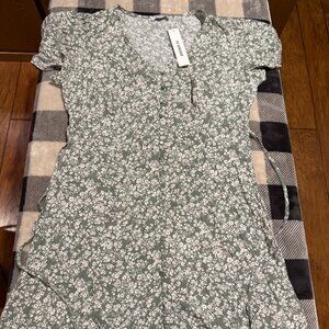 The Workshop Green and White Floral Women's Dress